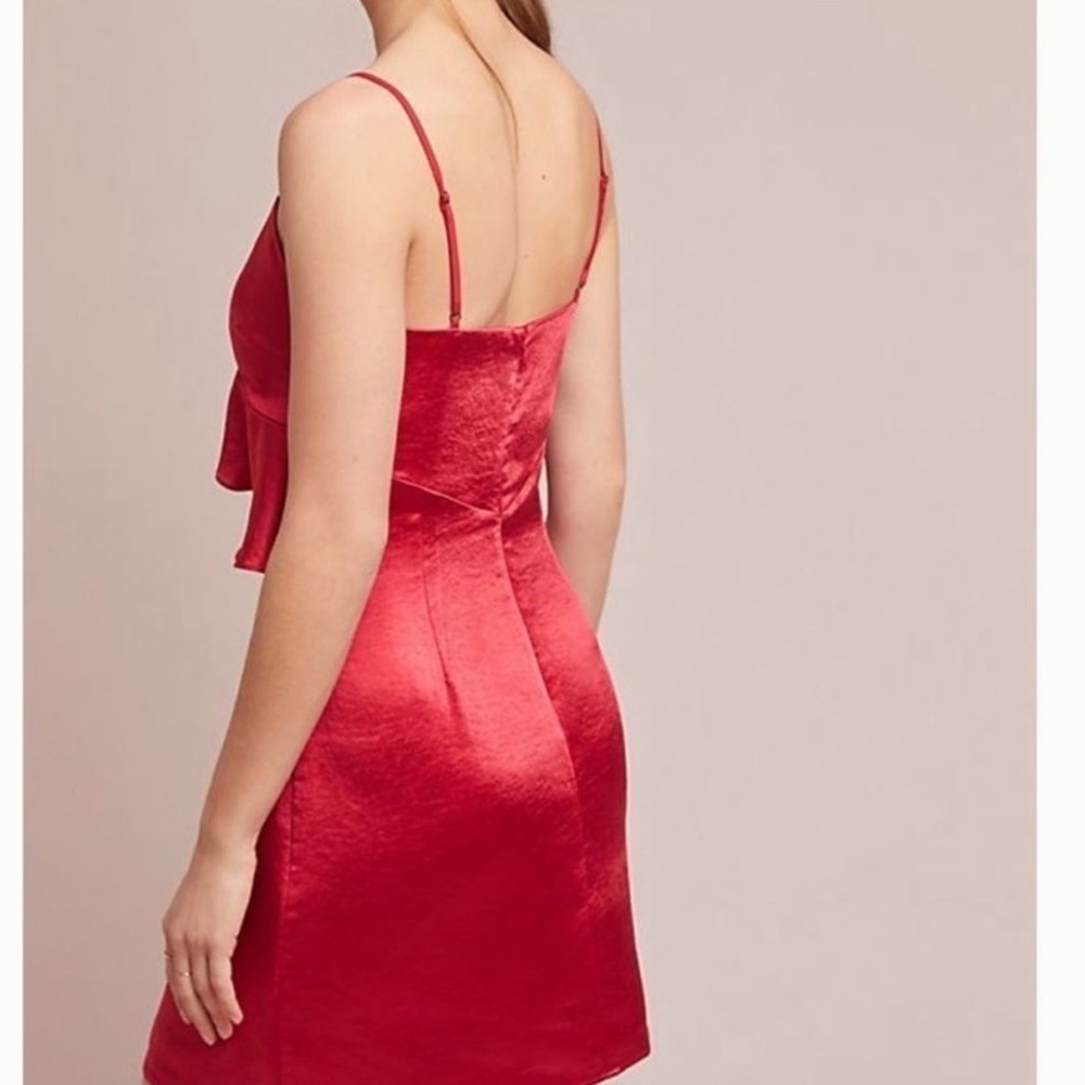 ANTHROPOLOGIE red ruffled dress